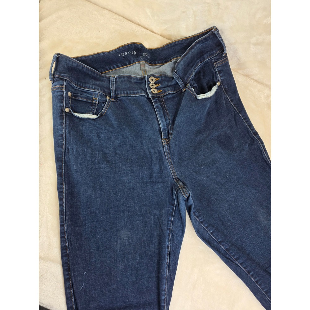 Torrid Womens Dark Wash Denim Jeggings‎ Super Soft Stretch Size 20T